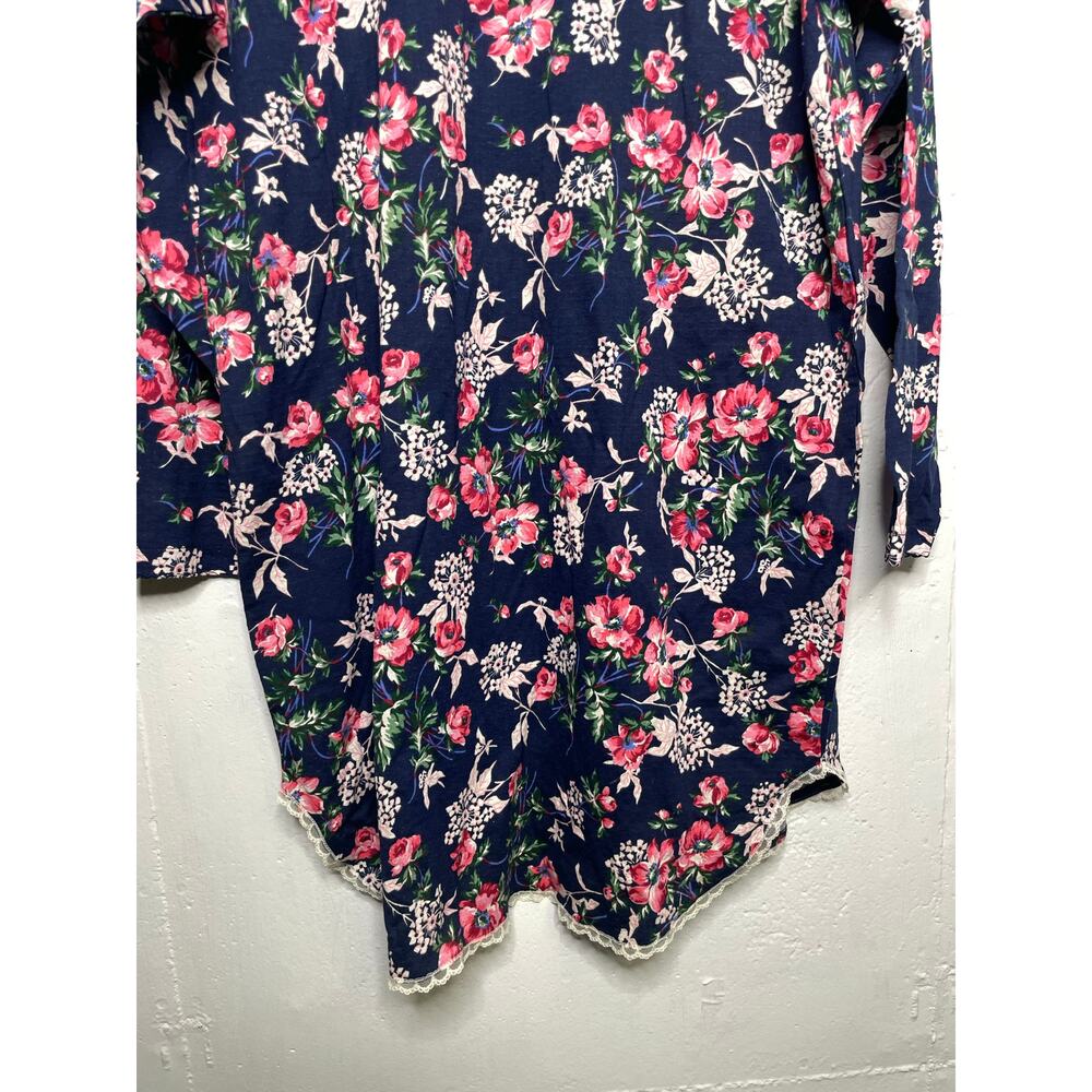 NEW DEADSTOCK GOLD LABEL Victorias Secret Sleep Dress Floral M/L 100% Cotton - Picture 9 of 9